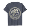 Mademark Elephant Skeleton Mid-Stride Through Tall Grass T-Shirt - Men - size chart