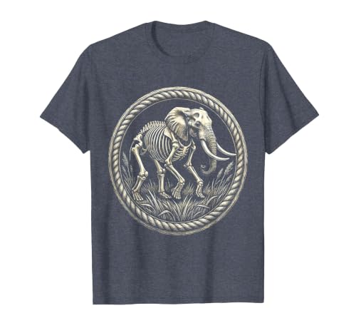 Mademark Elephant Skeleton Mid-Stride Through Tall Grass T-Shirt - Men - size chart