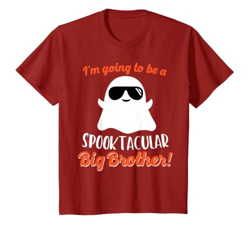 Halloween Pregnancy Announcements by HotW Big Brother Pregnancy Announcement Ghost Funny Boy Halloween T-Shirt - size chart