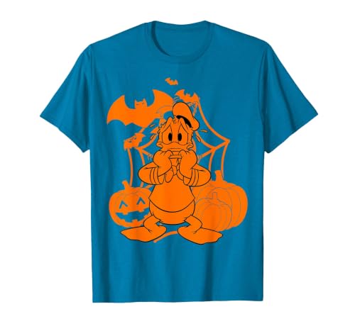 Disney Mickey & Friends Halloween Donald Duck Pumpkins T-Shirt - size chart