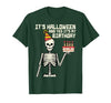 Halloween Shirts For Women Men Kids Boys Girls Its Halloween Yes My Birthday Skeleton Costume Men Women Kid T-Shirt - size