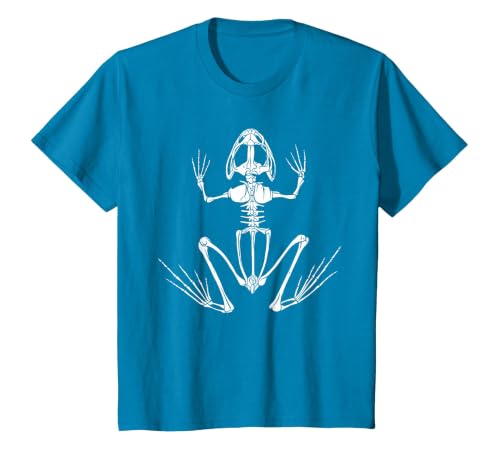 Halloween Shirts Skeleton Frog Women Men Kids Skeleton Frog Lazy Halloween Costume Goth Amphibian Animal T-Shirt - size chart