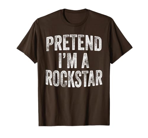 Funny Halloween Party Matching Family Costumes Tee Pretend I'm A Rockstar Costume Family Halloween Rock Star T-Shirt - size
