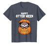 Otter Halloween Lover Gift Co. Happy Otter-Ween Lazy Halloween Costume Funny Animal Pun T-Shirt - size chart