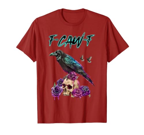 F-Caw-F Funny Raven Black Crow Spooky Season Retro F-Caw-F Funny Raven Black Crow Spooky Season Halloween Retro T-Shirt -