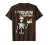 Halloween Shirts For Women Men Kids Boys Girls Its Halloween Yes My Birthday Skeleton Costume Men Women Kid T-Shirt - size