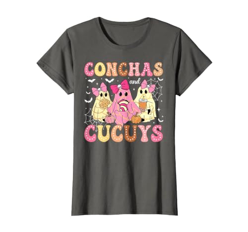 Funny Conchas and Cucuys Mexican Tees Halloween Cute Conchas and Cucuys Ghost Funny Halloween Mexican Ghost T-Shirt - size