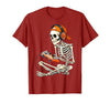 Halloween Skeleton Shirts for Gamers Men Boys Kids Halloween Skeleton Gamer Video Gaming Boys Men Kids Funny T-Shirt - size