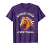 Mademark Horses Over Everything Women's Equestrian Design T-Shirt - Men - size chart