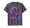 Mademark Horses Fix Everything Horse Riding Design T-Shirt - Men - size chart