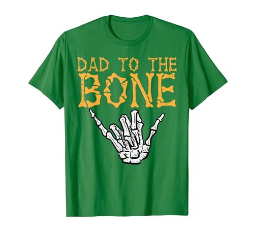 Mens Halloween Shirts For Dad Daddy Papa Men Halloween Dad to The Bone Skeleton Hand Fun Papa Costume Men T-Shirt - size