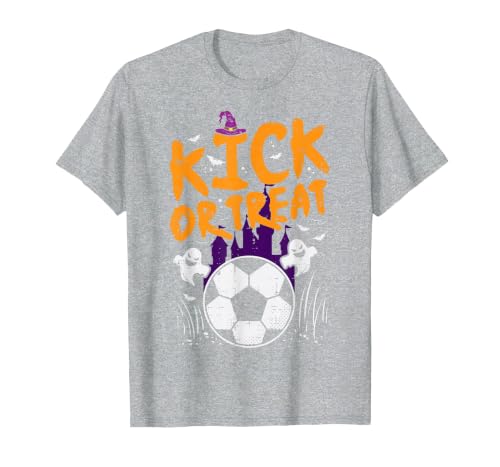 Halloween Shirts For Women Men Kids Boys Girls Halloween Soccer Kick Or Treat Football Costume Boys Kid Men T-Shirt - size