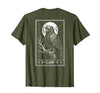 F-CAW-F Meme Raven Gothic Halloween Graphic Tees F-CAW-F Crow Tarot Card Funny Halloween Vintage On Back T-Shirt - size chart