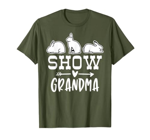 Show Rabbit Grandma T-Shirt — design detail