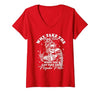 Funny Skeleton Meme Quote Sarcastic Humor Adult Women's Why Take The High Road When You Can Take The Psycho Path V-Neck