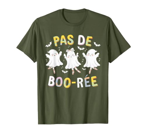 Ballet Ghost Halloween 2024 Spooky Dance Lover Pas de Boo-rée Ghost Ballet Dancer Halloween Dance Teacher T-Shirt - size