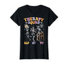 Speech Occupational Physical Therapy Halloween Therapy Squad SLP OT PT Halloween Speech Physical Skeleton T-Shirt - size