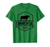 Funny Farmer Gift for Simmental Cattle Cow Farmer - Simmental Cattle T-Shirt - size chart