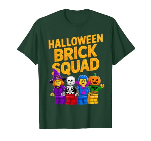 Family Master Builder Birthday Kids Toddler Gifts Halloween Brick Squad Costume Master Builder Blocks Building T-Shirt -