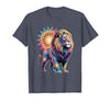 Cosmic Animal Mandala Sacred Geometry Collective Sacred Geometry Lion Mandala T-Shirt - size chart