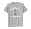 Mademark Sharks Don't Apologize Bold Women's Design T-Shirt - size chart