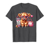 Highland Cow Land of NYC One Boujee Heifer Highland Cow Bougie Pink Tumbler Handbag T-Shirt - size chart