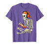 Halloween Skeleton Shirts for Gamers Men Boys Kids Halloween Skeleton Gamer Video Gaming Boys Men Kids Funny T-Shirt - size