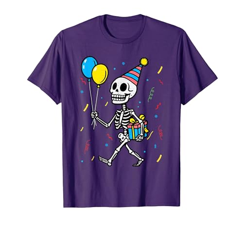 Halloween Tees for Women Men Kids Skeleton Birthday Halloween Costume Boys Teens Girls Kids T-Shirt - size chart