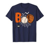 Boo Baseball Halloween Tee Funny Boo Baseball Halloween Sports Men Boys Kids Toddler T-Shirt - size chart
