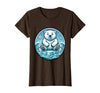 Mademark Polar Bear Lone Ice Floe Arctic Drift Design T-Shirt - size chart