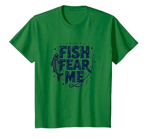 Mademark Fish Fear Me Funny Fishing for Men Angler Humor Quote T-Shirt - size chart
