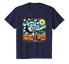 Pitbull Starry Night Tees Starry Night Pitbull Halloween T-Shirt - size chart