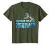 Funny Lazy Halloween Costumes & Halloween Shirts Pretend I'm A Mermaid Lazy Funny Mermaid Halloween Costume T-Shirt - size