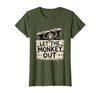 Mademark Let the Monkey Out Wild Primate Graphic Design T-Shirt - Women - size chart