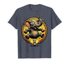 Mademark Elephant Scared by Tiny Mouse Funny Animal Design T-Shirt - Men - size chart