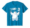 3 years old 3rd birthday Polar Bear Kids 3 Years Old 3 Birthday Polar Bears Boy Girl Polar Bear T-Shirt - size chart