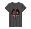 Mademark Witch Hat Black Roses Halloween Women's Design T-Shirt - size chart