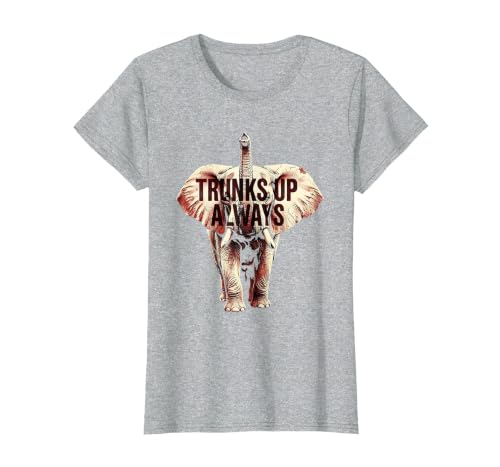 Mademark Trunks Up Always Elephant Graphic Design T-Shirt - Women - size chart