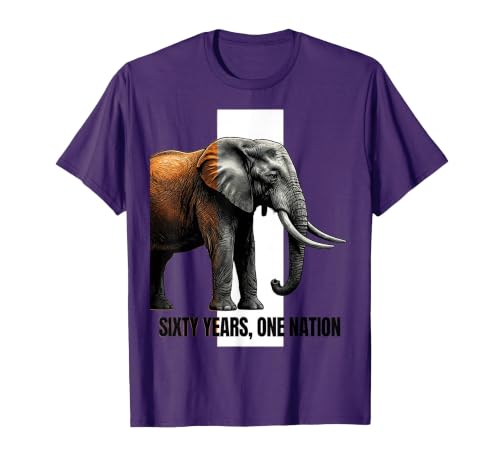 Mademark Sixty Years, One Nation Majestic Elephant Design T-Shirt - Men - size chart