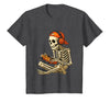 VibeKilla Video Game Halloween Skeleton Gamer Costume T-Shirt - size chart