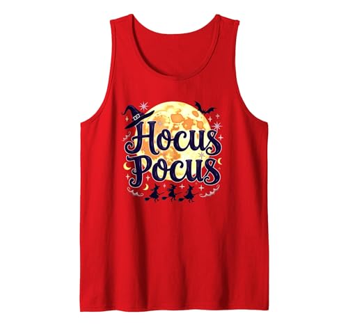 Mademark Hocus Pocus: Witchy Halloween Moon Magic for Fans Tank Top - size chart
