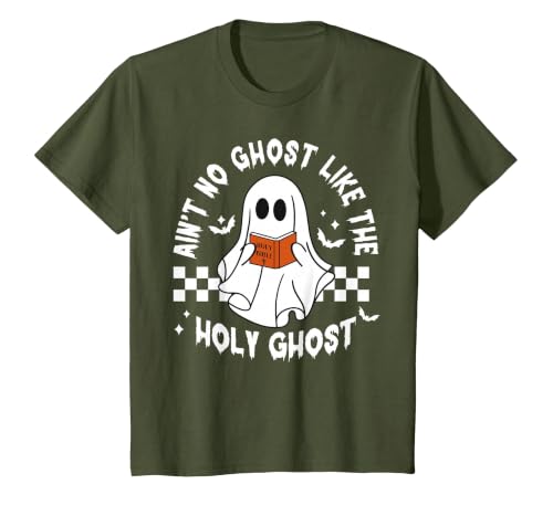 Funny Ain't No Ghost Like The Holy Ghost Christian Halloween T-Shirt - size chart