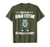 This is My Human Costume I'm Really a Robot Halloween tee T-Shirt - size chart