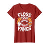 Spooky Dental Office Halloween Dental Crew Ghost Floss Your Fangs Dental Halloween Shirt Dentist Halloween T-Shirt - size