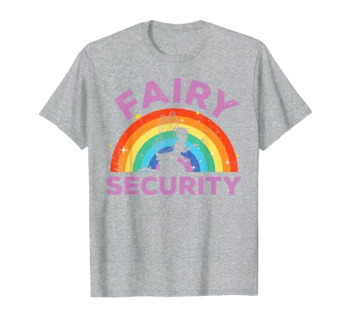 Halloween Fairy Security Father's Day Apparel Men Fairy Security Funny Dad Costume T-Shirt - size chart
