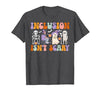 Halloween Applied Behavior Analysis Ghost Groovy Spooky ABA Therapist Halloween Groovy ABA Therapy T-Shirt - size chart