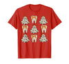 Dentist Dental Halloween Costume Tee Gifts Floral Ghost Teeth Dental Dentist Halloween Costume T-Shirt - size chart