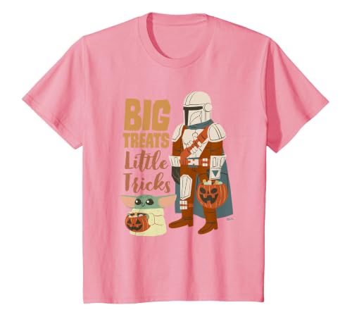 Star Wars Grogu The Mandalorian Halloween Big Treats T-Shirt - size chart