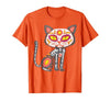 Halloween Cat Shirts For Women Men Kids Owner Sugar Skull Cat Dia De Muertos Day of Dead Halloween Mexican T-Shirt - size