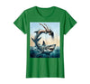 Mademark Woman Into Shark Mid-Dive Graphic Tee T-Shirt - size chart